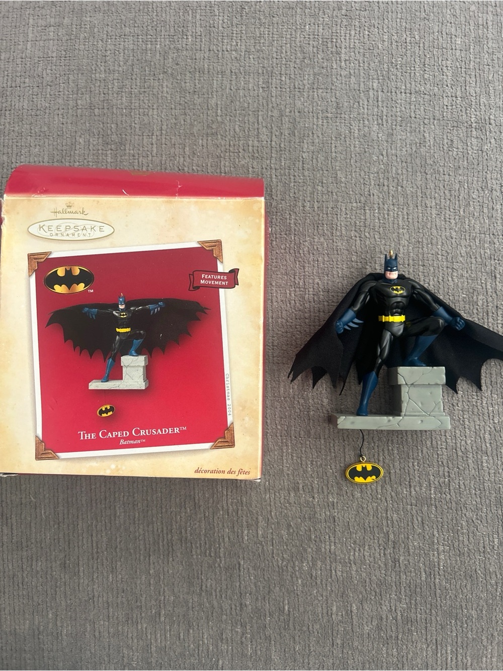 Hallmark Batman Caped Crusader Ornament - Black, Yellow, Blue